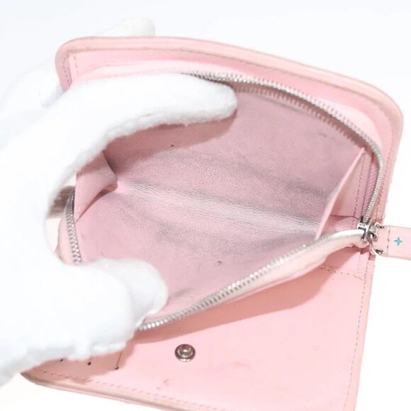 LOUIS VUITTON New Wave Zipto Compact Wallet Leather Pink M63791 LV Auth - Picture 2 of 13